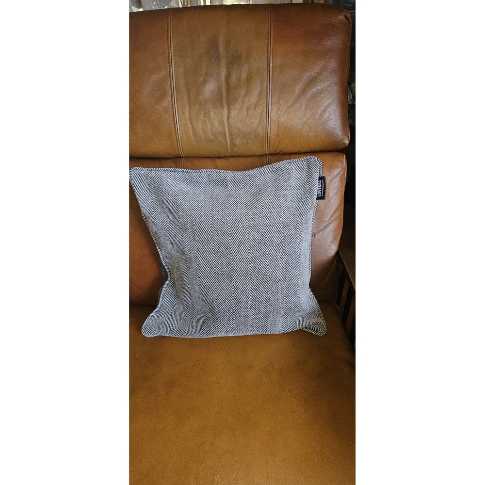 LoveSac Sectional PILLOW -COVER ONLY- Dual-Sided‎ Linen Blend/Tweed Herringbone